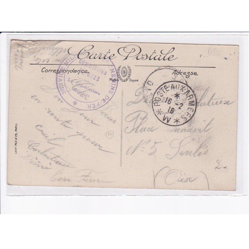 CACHET: service militaire, chemin de fer - très bon état