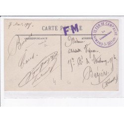 CACHET: chemin de fer de campagne, 7e section, le commandant - très bon état