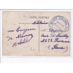 CACHET: régiment territorial d'infanterie - très bon état