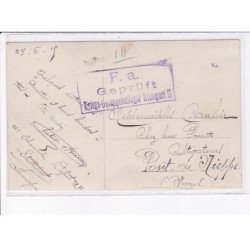 CACHET: F.A. geprüft kriegs-gerangenenlager stuttgart II - très bon état