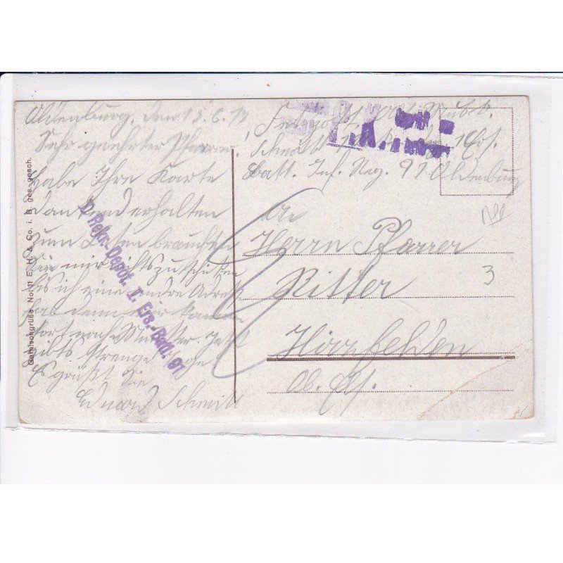 CACHET: D. Rekr-depot I. ers-bati 91 - très bon état