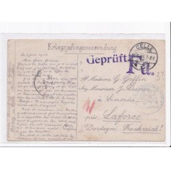 CACHET: kriegsgefangenensendung, geprüft Fa. - très bon état