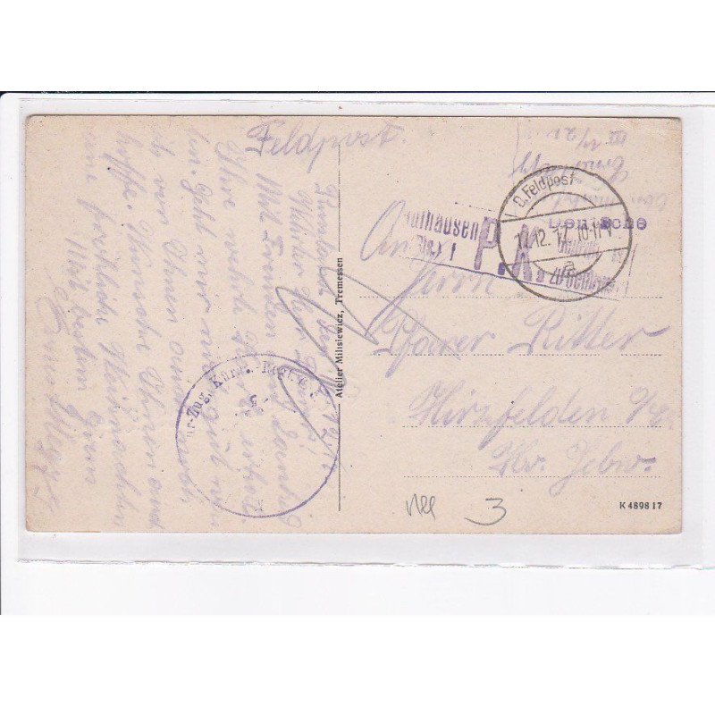 CACHET: d. feldpost - très bon état