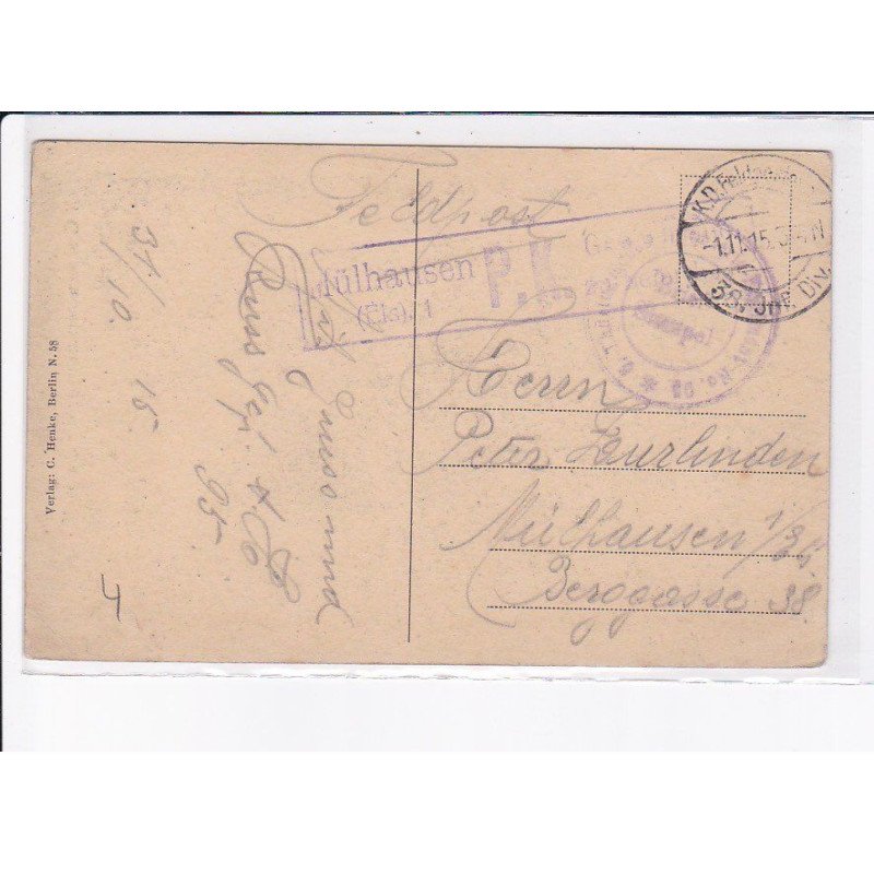 CACHET: mülhausen P.K.  - très bon état