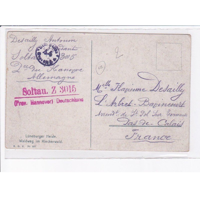 CACHET: soltau Z 3015, prev hannover deutschlang - très bon état