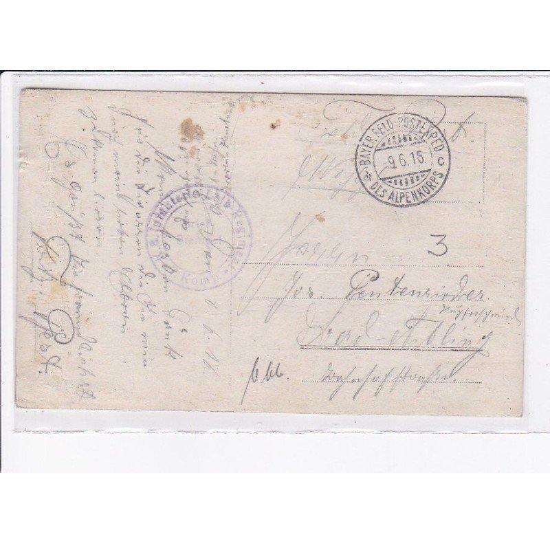 CACHET: komp. infanterie - très bon état