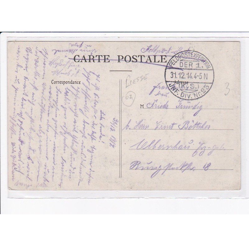 CACHET: feldpostexpedition der 1. jnf. div. Nr. 23 - très bon état