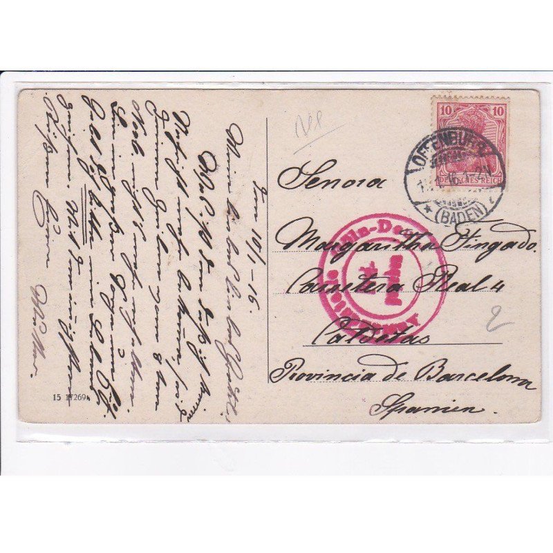 CACHET: cöln, offenburg - très bon état