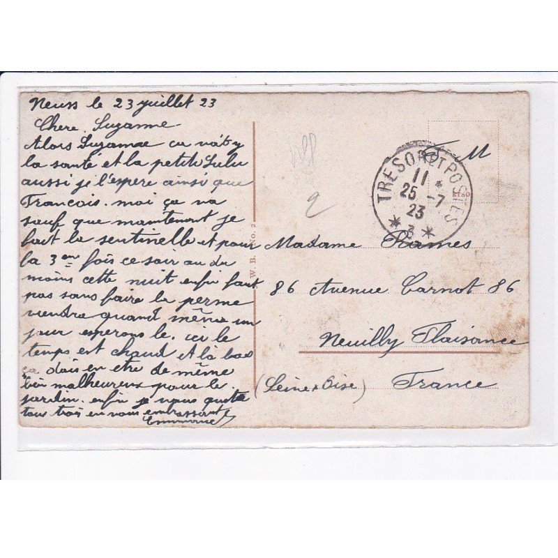 CACHET: tresor et postes 23 - très bon état