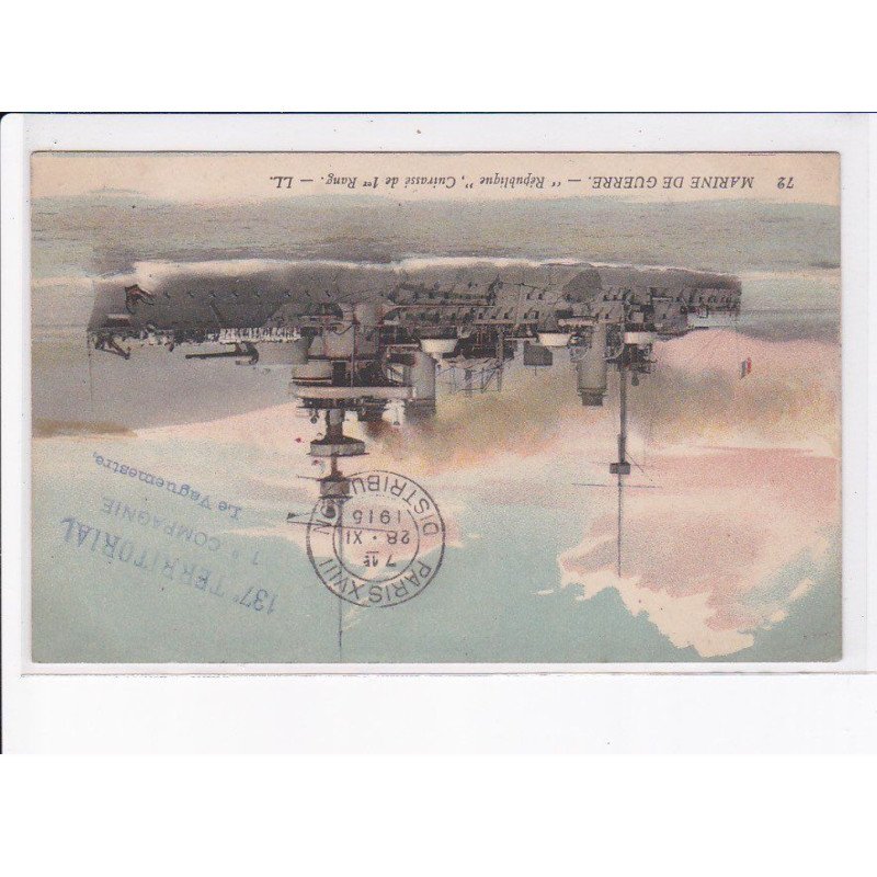 CACHET: 137e international, 1er compagnie (?), le vaguemestre - très bon état