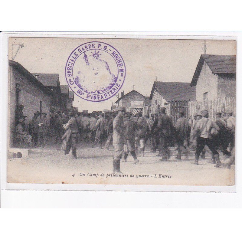 CACHET: 65e d'infanterie, compagnie spéciale garde P.G. roche-Mce - très bon état