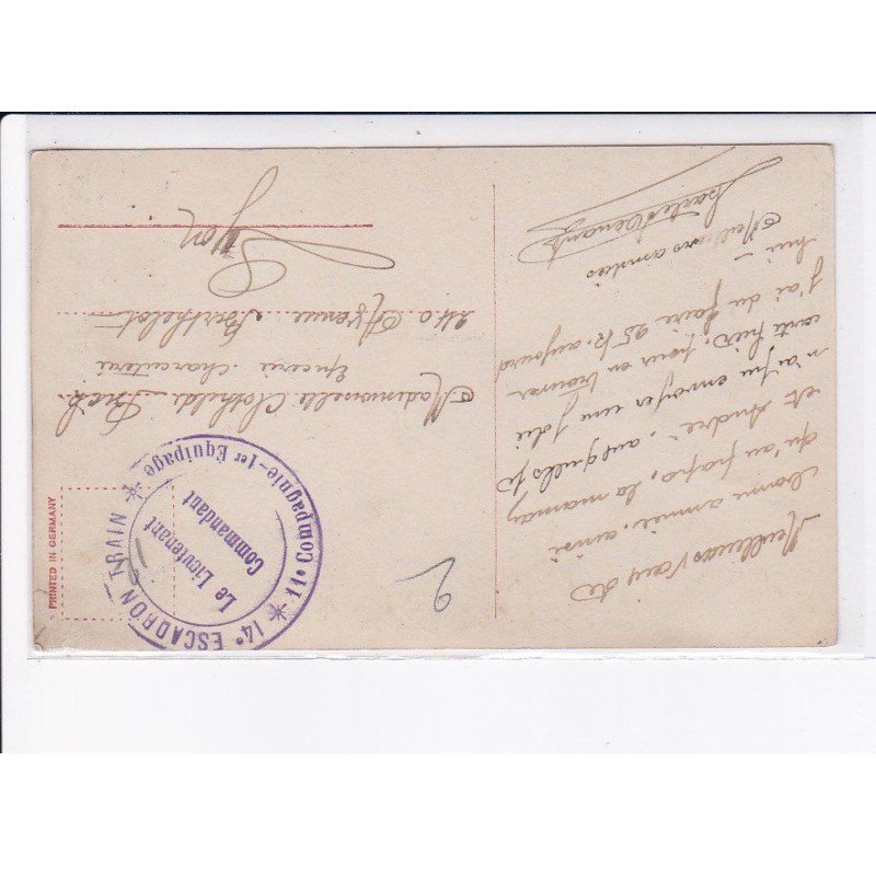 CACHET: 14e escadron, compagnie 1er équipage, le lieutenant commandant - très bon état