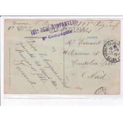 CACHET: 101e régiment d'infanterie, 5e compagnie - très bon état