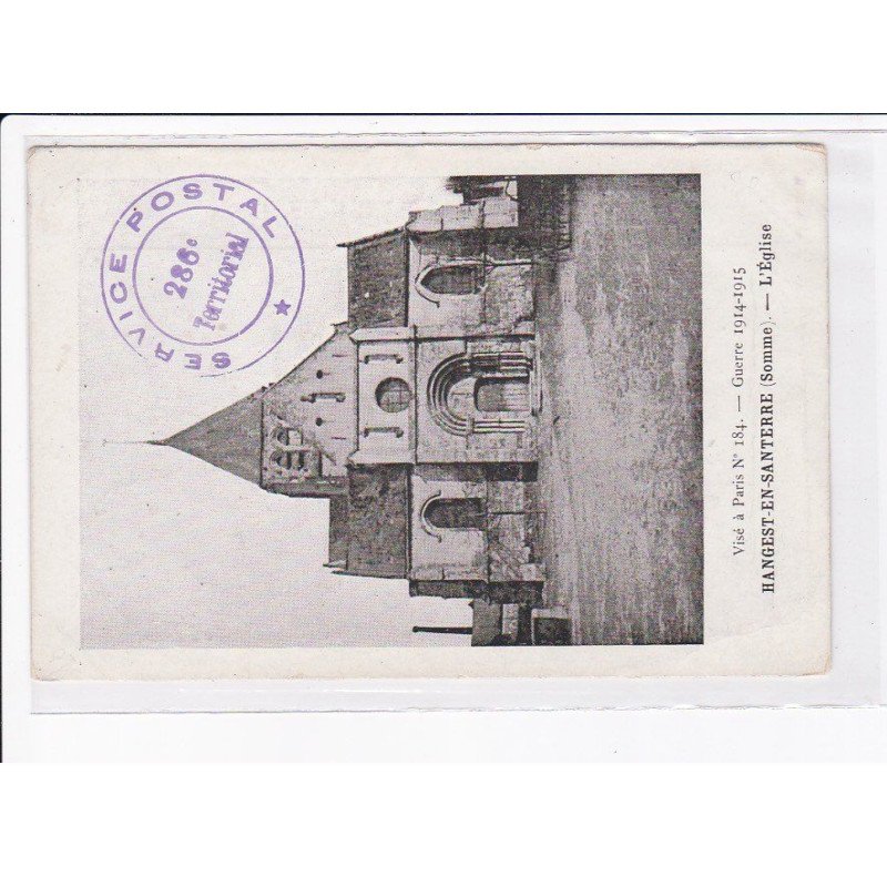 CACHET: service postal 286e territorial - très bon état