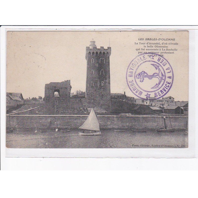 CACHET: marine nationale, service à la mer - très bon état