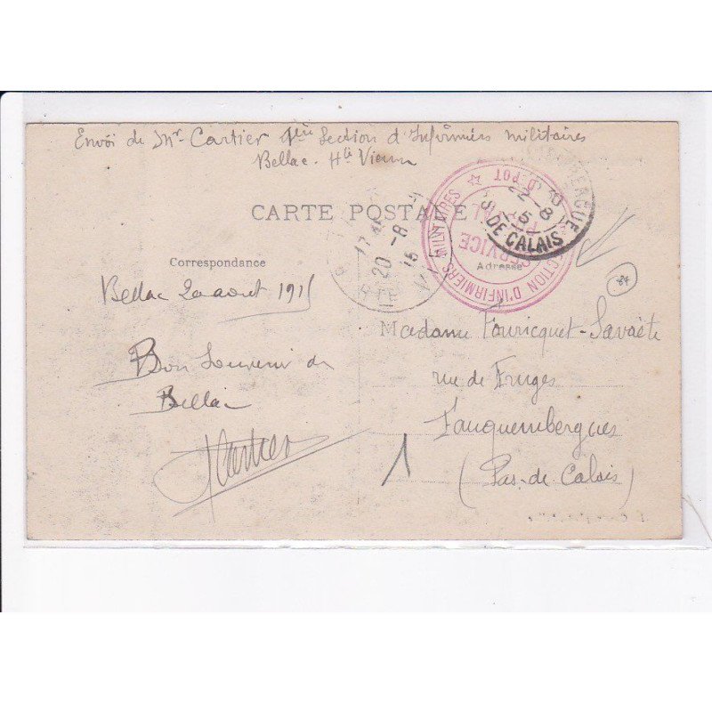CACHET: section d'infirmier service postal - très bon état