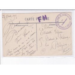 CACHET: chemin de fer de campagne, le commandant, 7e section - très bon état