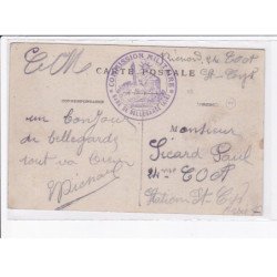 CACHET: commission militaire, gare de bellegarde - très bon état