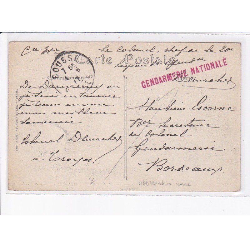 CACHET: gendarmerie nationale - très bon état