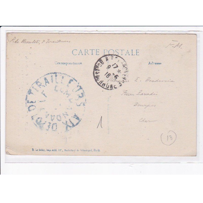 CACHET: dépôt de tirailleur, aix - très bon état