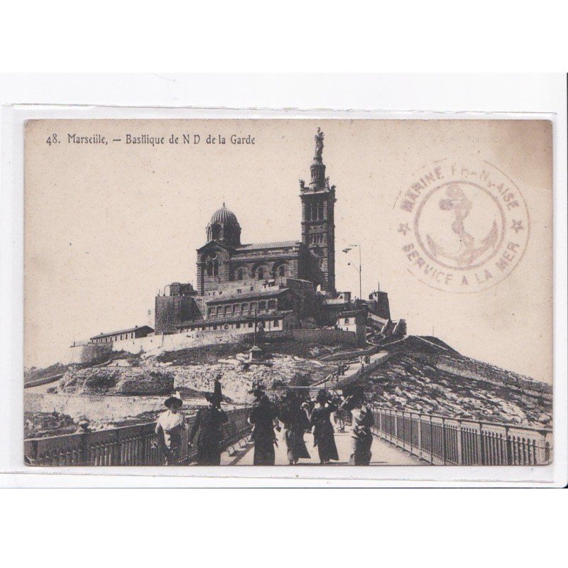 CACHET: marine française, service à la mer - très bon état