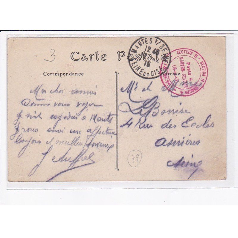 CACHET: secteur B, section N - très bon état