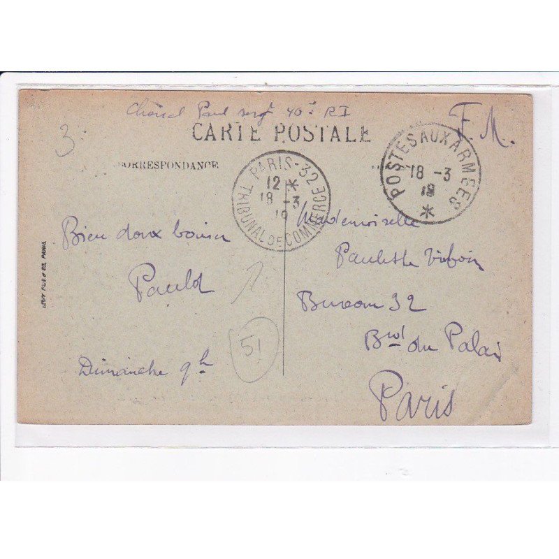 CACHET: postes aux armes - très bon état