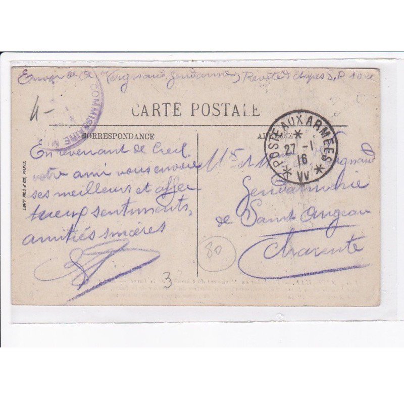 CACHET: postes aux armes VV - très bon état