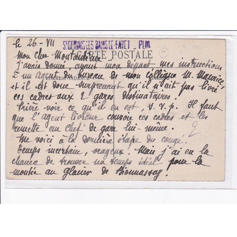 CACHET: saint-gervais les bains-le-fayet - très bon état