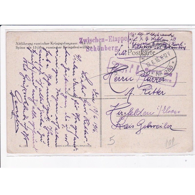 CACHET: zwischen-etappe schönberg - très bon état