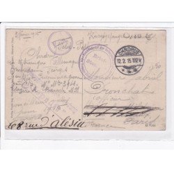 CACHET: F.A. geprüft kommandantur des gefangenen - très bon état