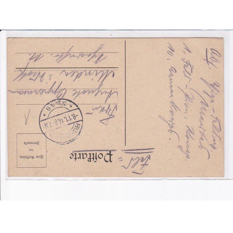 CACHET: feldpoststation 8. 11. 14. 6-7N, N°46 - très bon état