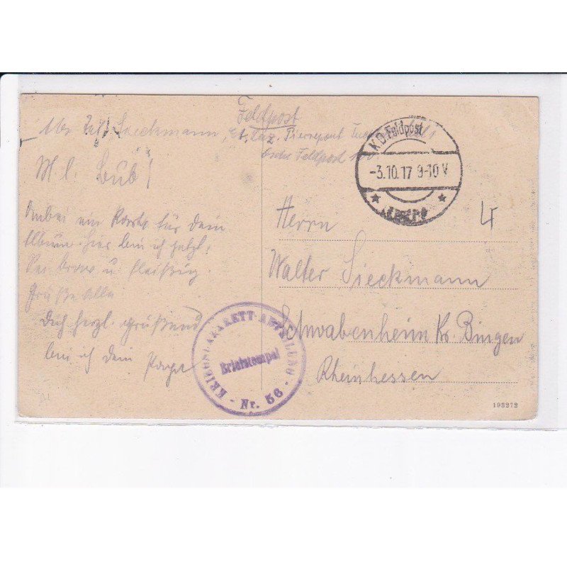 CACHET: N°56, krieg - très bon état