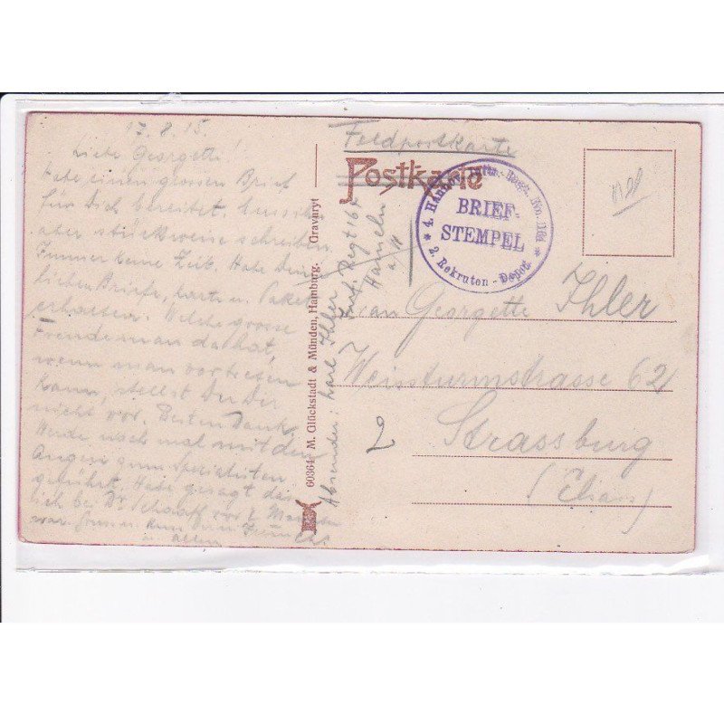 CACHET: brief stempel 2 rekruten depot - très bon état