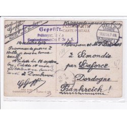 CACHET: geprüft prüfungest, garnisonkommandes - très bon état