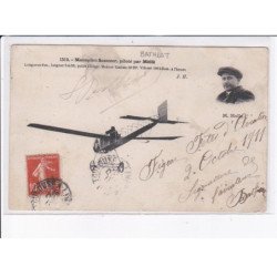 AVIATION AUTOGRAPHE: monoplan sommer, piloté par M. Mollin (bathiat ?) figeac - très bon état