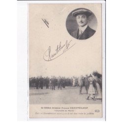 AVIATION AUTOGRAPHE: le célèbre aviateur Pierre Chanteloup, champion du monde - état