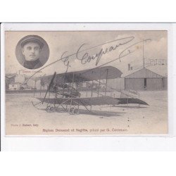 AVIATION AUTOGRAPHE: biplan demazel et sagitta, piloté par G. Coupeau - très bon état