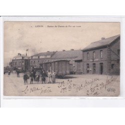 LIEVIN: station du chemin de fer sur route -état