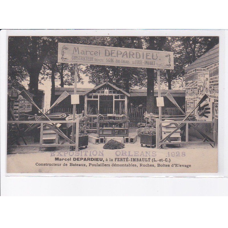 LA FERTE-IMBAULT: marcel depardieu constructeur brevete S.G.D.G. bateaux, poulaillers démontables ruches - très bon état