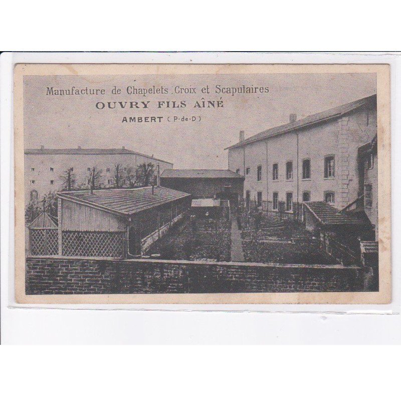 AMBERT: manufacture de chapelets, croix et scapulaires, ouvry fils aîné - très bon état