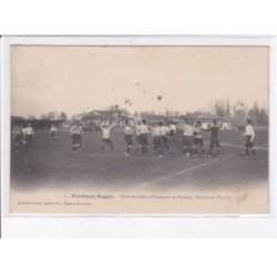 BORDEAUX: footbal rugby, stade bordelais, rentrée en touche - très bon état