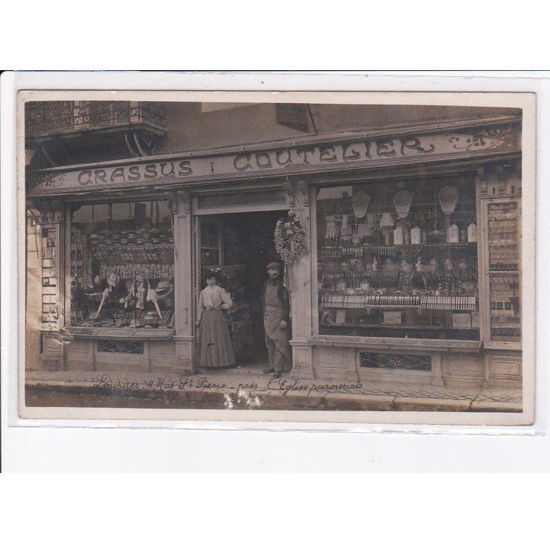 LOURDES: couteaux, Crassus coutelier (magasin) - très bon état