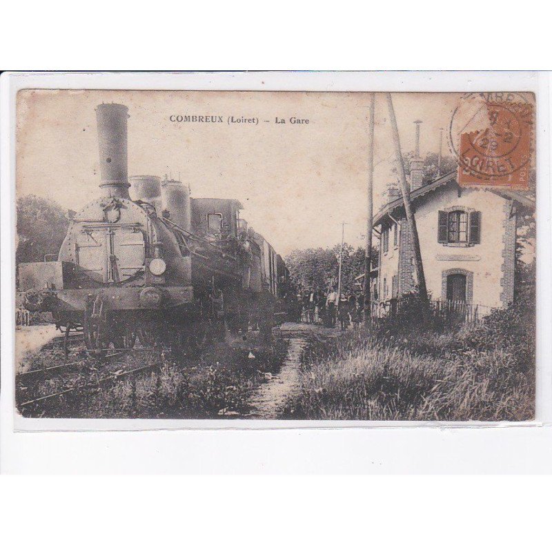COMBREUX: la gare, train - état