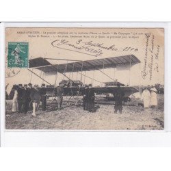 ARRAS: aviation premier aéroplane sur territoire arras lieudit "ma campagne" 1910 biplan Farman, pilote Remy - état