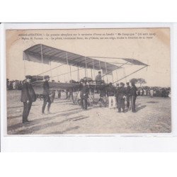 ARRAS: aviation premier aéroplane territoire arras lieudit "ma campagne" 1910 biplan Farman pilote Remy - très bon état
