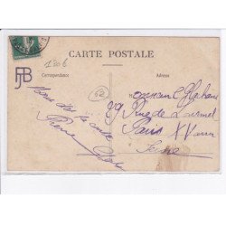 BOULOGNE-sur-MER: hangar de l'aéro-club, sortie d'un biplan farman, aviation - très bon état