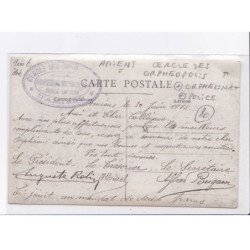 AMIENS: cercle des orpheopolis, orphelinat, police, cachet cercle des orphelins - état