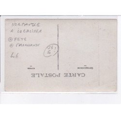 NORMANDIE: à localiser, fête, marchands, calvados (?) manche (?) - très bon état