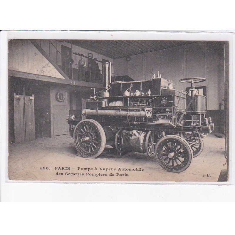 PARIS: pompe à vapeur automobile des sapeurs pompiers de paris - très bon état